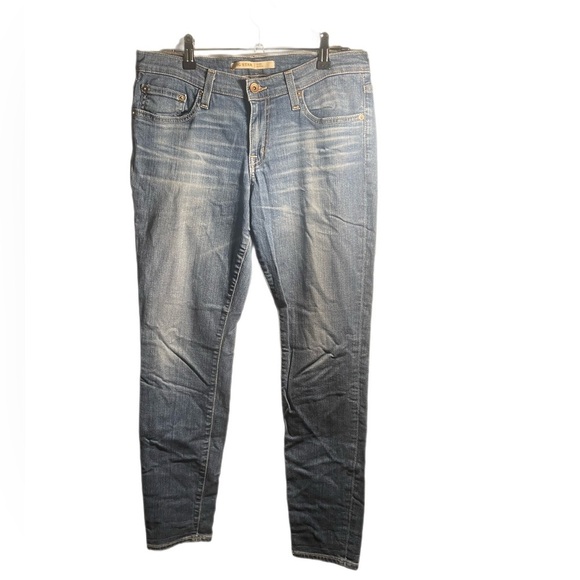 Big Star Blue Slim Jeans with Fading Medium Wash Stretch Tapered Whiskering 30 - Picture 2 of 5